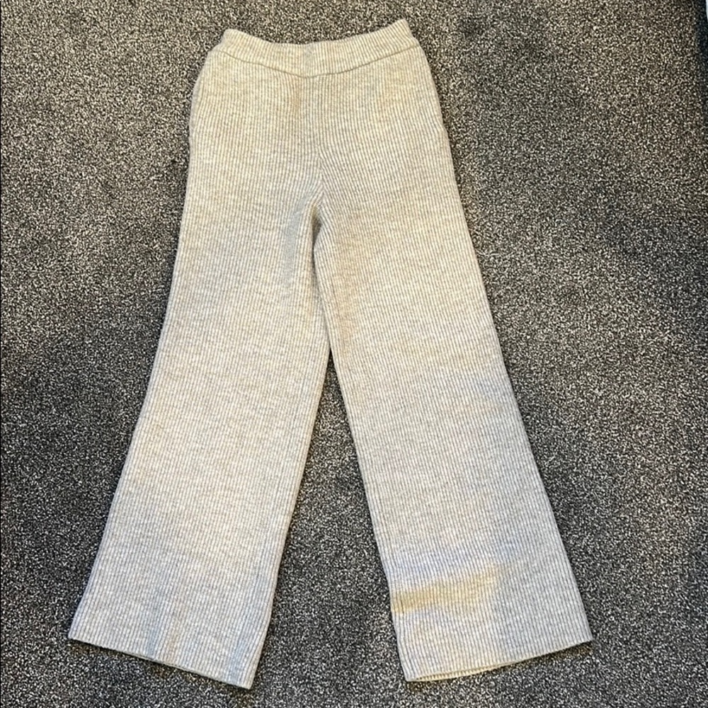 NWT Lush Knit High Waisted Cozy Wide Legged Pants